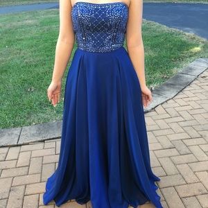 Royal Blue Authentic Sherri Hill full length gown